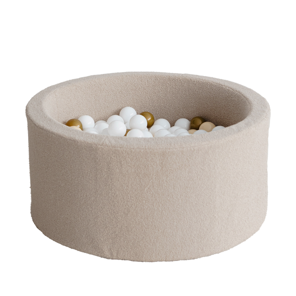 boucle ballenbad ballenbak rond beige bruin moje ballenbadballen ballenbakballen