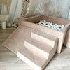 speelset playset ballenbadaccessoires ballenbad ballenbaden ballenbakje foamblokken zachte speelblokken klimblokken moje velvet beige bruin 