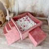 speelset playset ballenbadaccessoires ballenbad ballenbaden ballenbakje foamblokken zachte speelblokken klimblokken moje velvet pink roze donkerroze