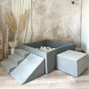 speelset playset ballenbadaccessoires ballenbad ballenbaden ballenbakje foamblokken zachte speelblokken klimblokken moje velvet grijs grey