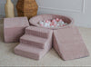 rib velvet roze pink dirty pink oud roze speelblokken zachte blokken foamblokken ballenbad ballenbak accessoires hindernissenparcours moje ballenbadballen ballenbakballen