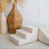 3 elementen zachte blokken foam blokken ballenbadaccessoires beige rib moje