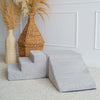 zachte blokken rib stof velvet grijs grey ballenbad accessoires trapje driehoek kubus moje 