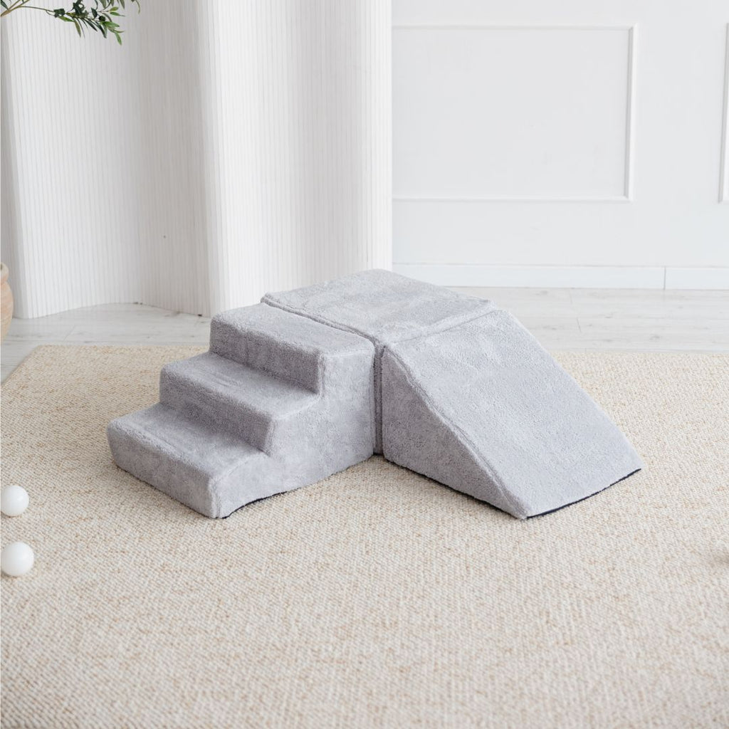 foam blokken elementen ballenbad grey teddy grijs moje trapje driehoek kubus