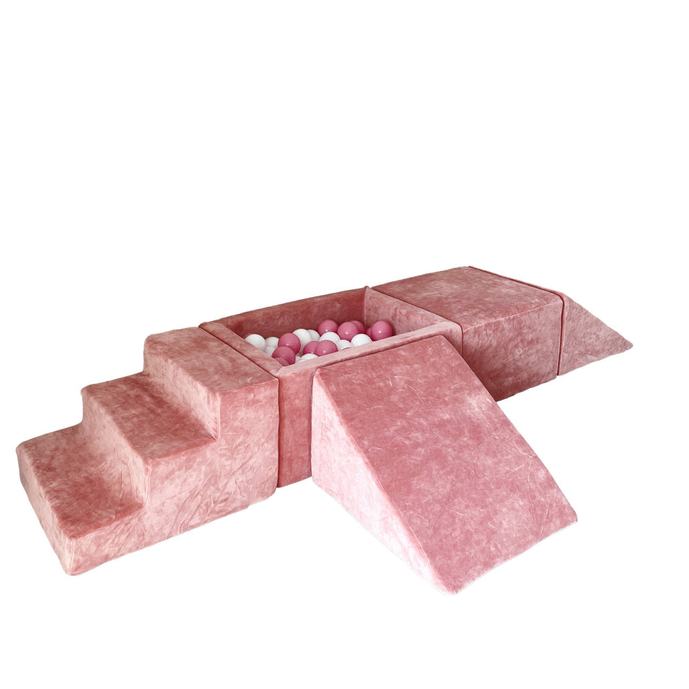 playset ballenbad ballenbak speelset ballenbadaccessoires moje dark pink donkerroze roze ballenbadballen ballenbakballen