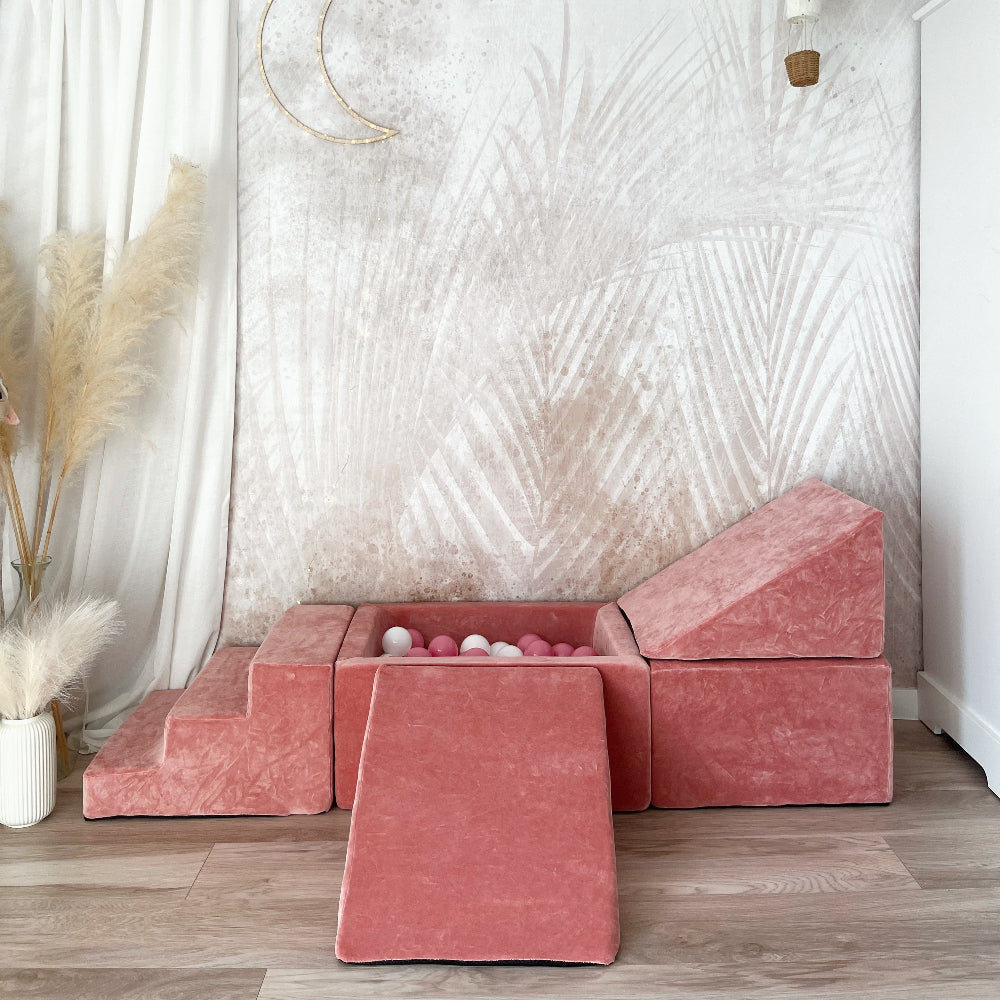 playset ballenbad ballenbak speelset ballenbadaccessoires moje dark pink donkerroze roze ballenbadballen ballenbakballen