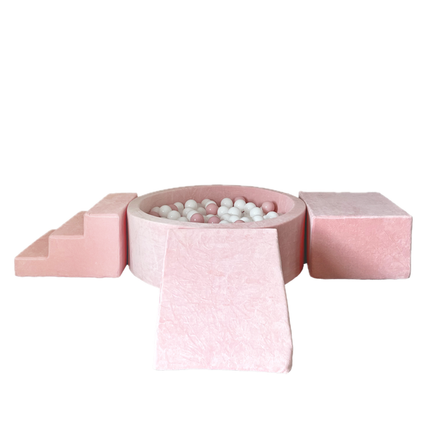 speelset playset soft velvet pink roze lichtroze light ballenbad ballenbak moje