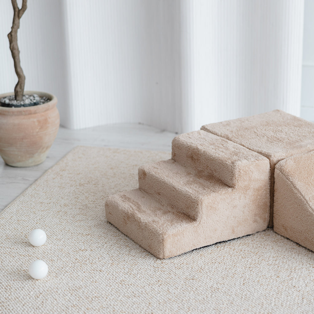 speelblokken speelelementen ballenbad accessoires moje beige teddy foam blokken