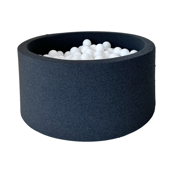 ballenbad ballenbak graphite zwart rond 40 cm hoog moje 