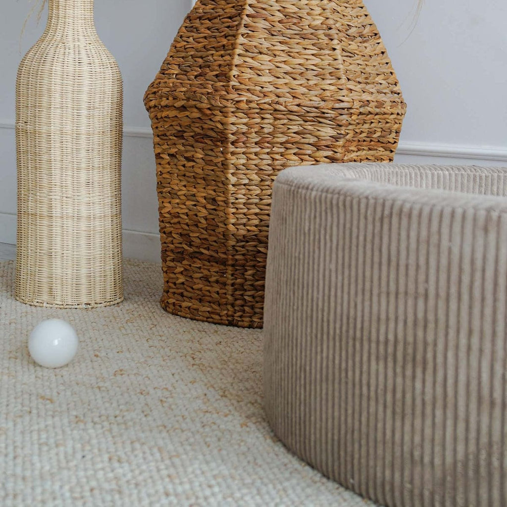 ballenbad rond ronde ballenbak moje rib dark beige bruin ballenbadballen ballenbakballen 