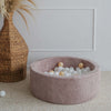 ronde ballenbak rond ballenbad roze dirty pink ballenbadballen ballenbakballen moje rib 
