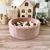 ronde ballenbak rond ballenbad dark beige bruin soft velvet velours moje