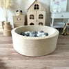 ballenbad ballenbak 30 cm hoog velvet beige ecru moje rond 