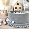 grijs grey ballenbad ballenbak moje rond velvet velours ballenbadje ballenbakje