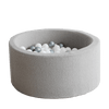 ballenbad ballenbak boucle grey grijs moje ballenbaden ballenbakken moje rond