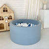 ronde ballenbak rond ballenbad moje blauw blue katoen 