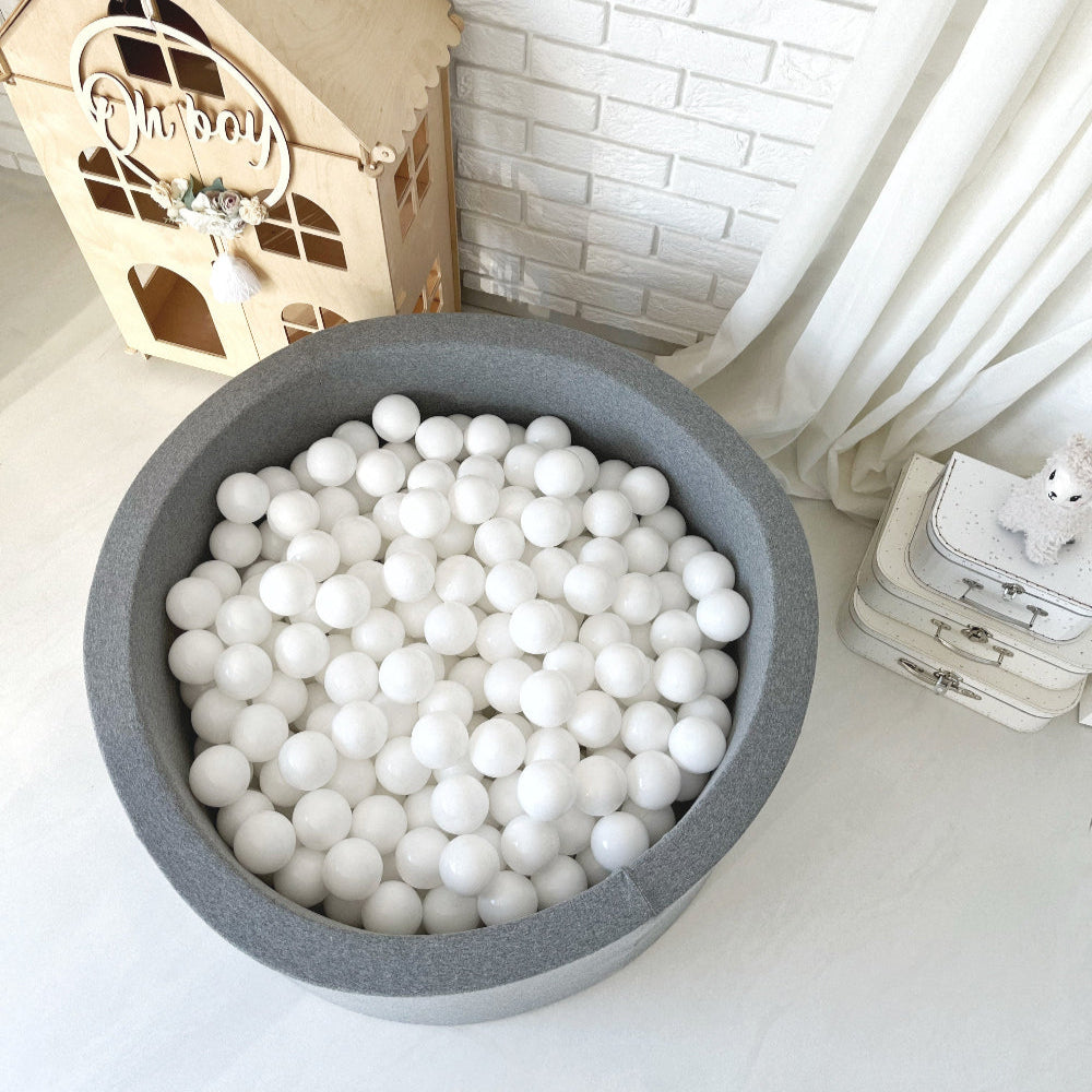 ronde ballenbak grijs grey rond ballenbad 40 cm hoog moje