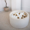 Ballenbad ballenbak rond rib cream velvet moje ribbel ballenbadballen ballenbakballen