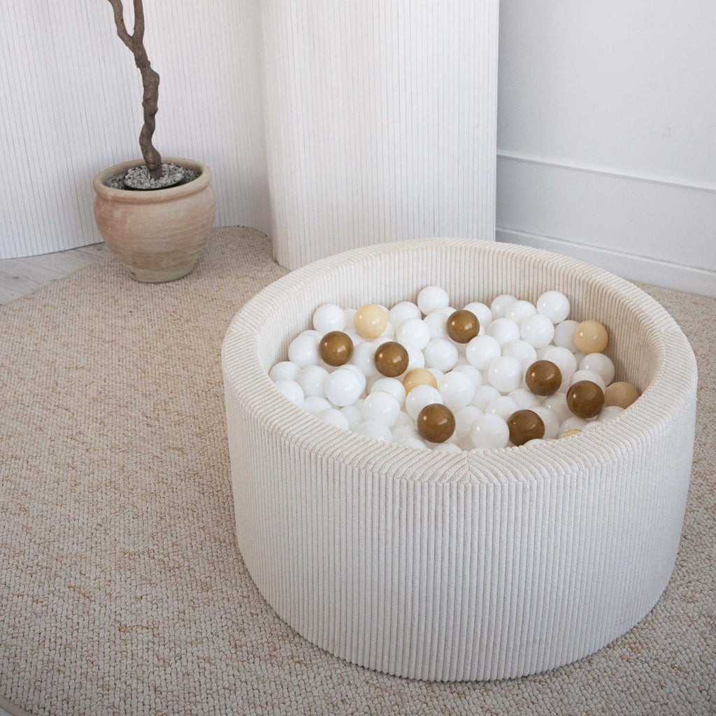 Ballenbad ballenbak rond rib cream velvet moje ribbel ballenbadballen ballenbakballen