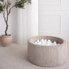 ballenbad ballenbak rib velvet rond moje ballenbadballen ballenbakballen dark beige