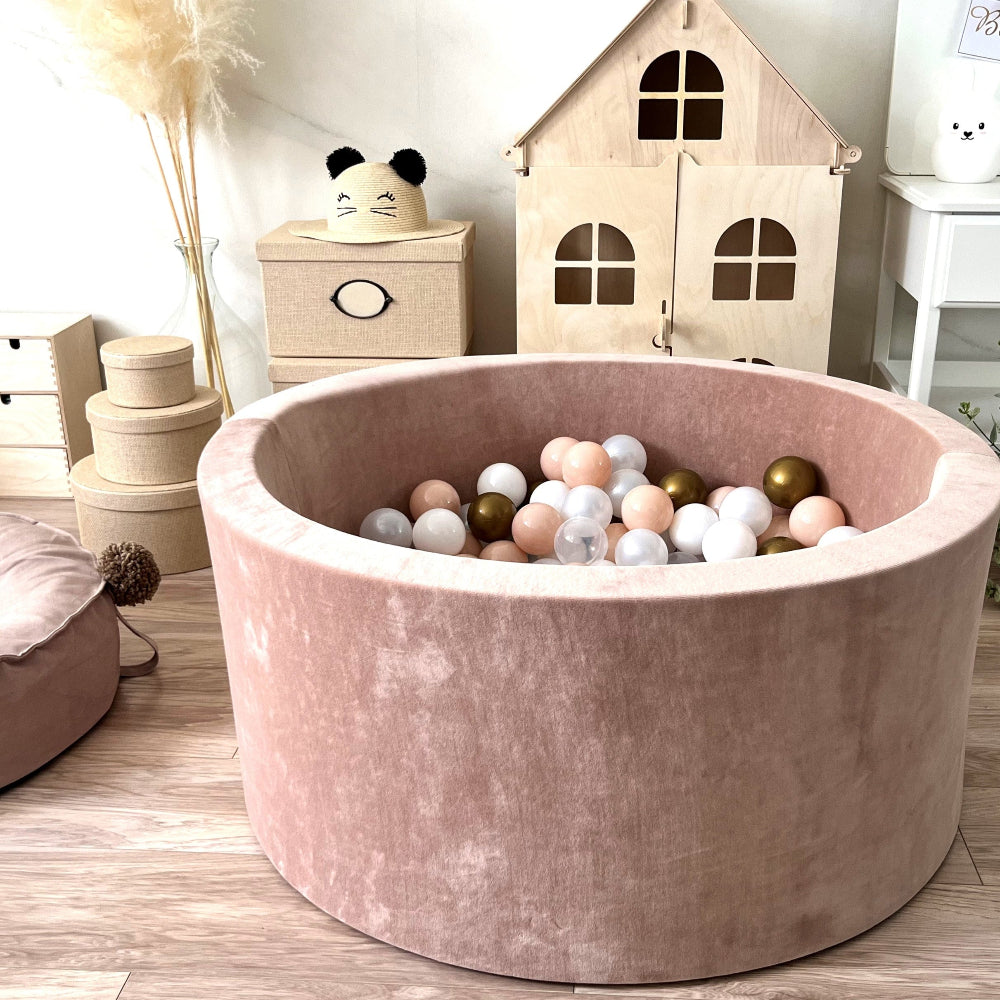 ballenbad ballenbak ballenbaden ballenbakken soft velvet moje velours bruin 