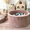 ballenbad ballenbak ballenbaden ballenbakken soft velvet moje velours bruin 