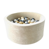 soft velvet beige ballenbad ballenbak moje ecru velours rond 40 cm hoog 