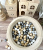 soft velvet beige ballenbad ballenbak moje ecru velours rond 40 cm hoog 
