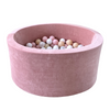pink roze raspberry ballenbad moje soft velvet ballenbak 40 cm hoog ronde ballenbak