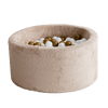 ballenbad ballenbak rond teddy beige bruin moje 40 cm hoog teddystof
