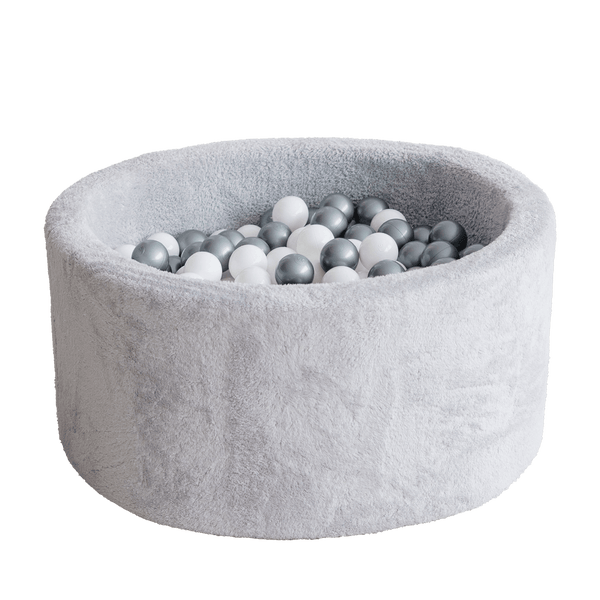 teddy teddystof ballenbad ballenbak rond grijs grey grijzeballenbak moje 