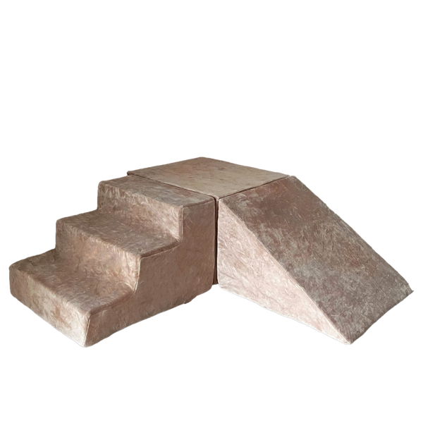 dark beige bruin elementen accessoires ballenbad ballenbak foam blokken zachte blokken moje trapje