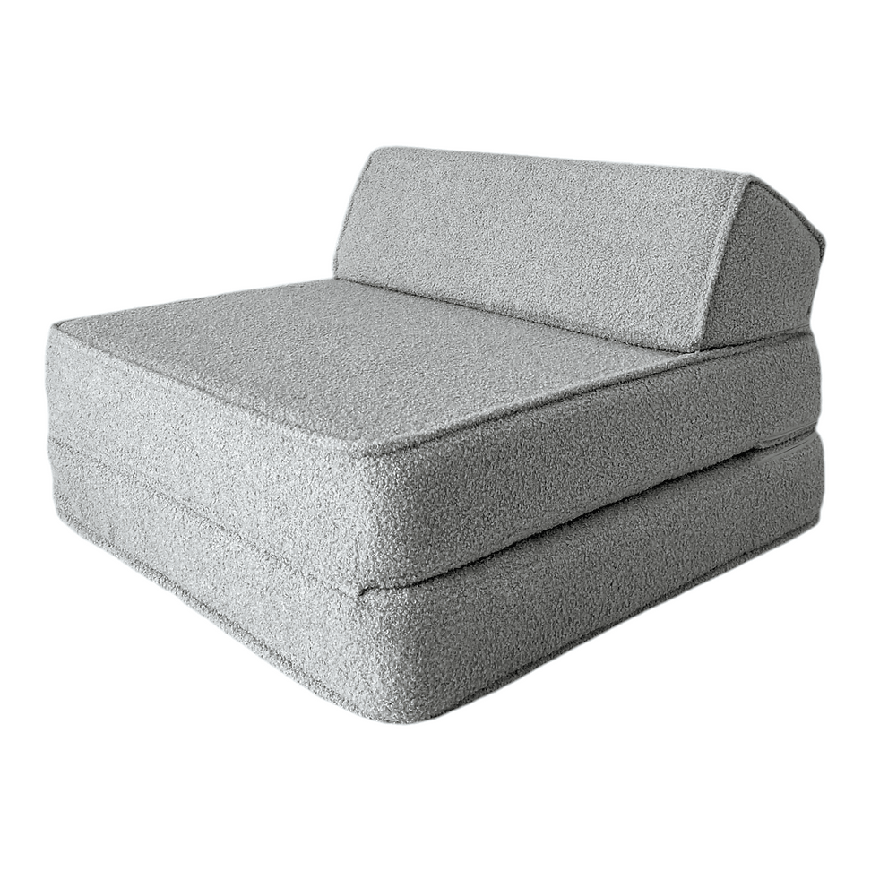 lounger grey grijs logeerbed slaapbank zitbank boucle moje