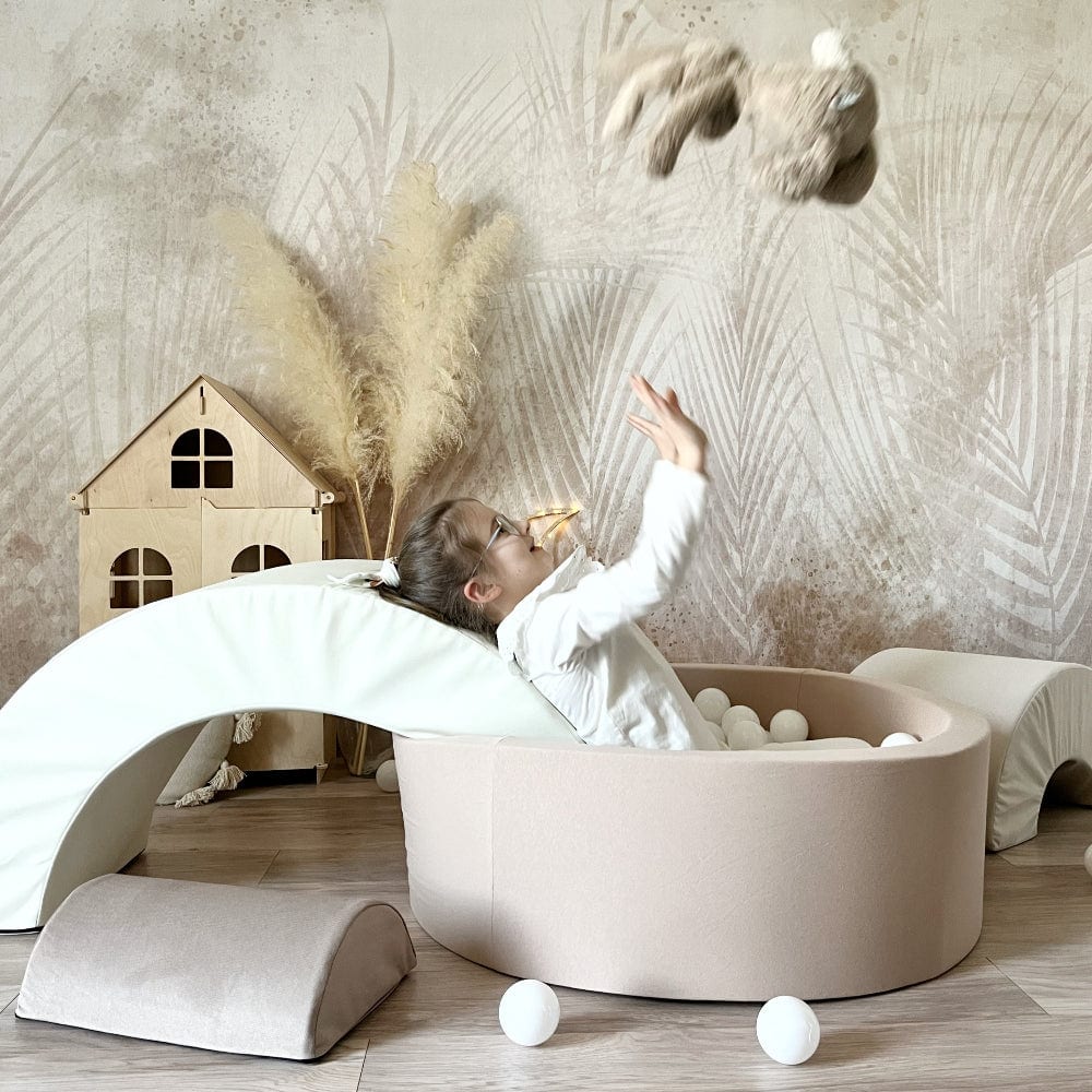 rainbow playset moje ballenbad ballenbak ballenbadballen ballenbakballen beige bruin ecru wit