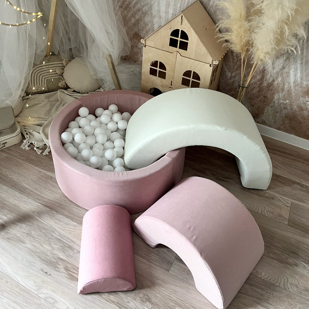 rainbow playset moje ballenbad ballenbak ballenbadballen ballenbakballen roze pink wit