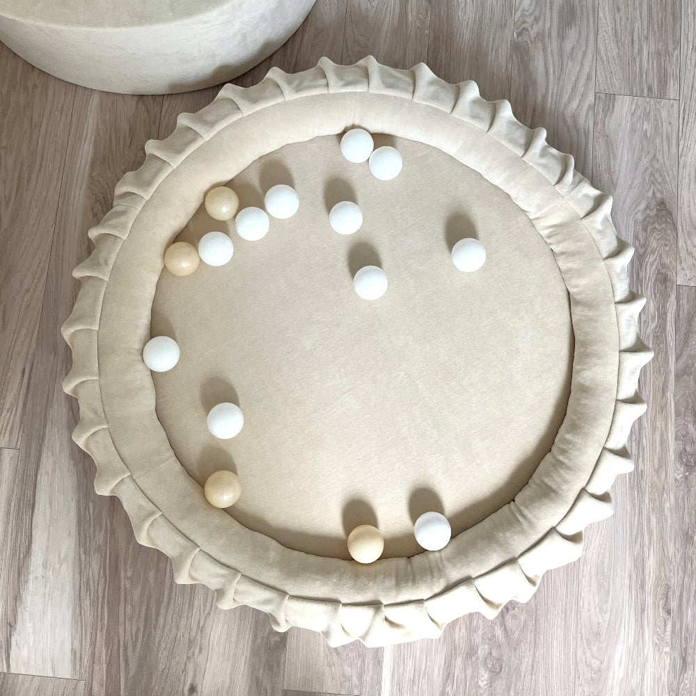 speelnest speelmat ronde speelmat babymat speelkleed moje beige ecru