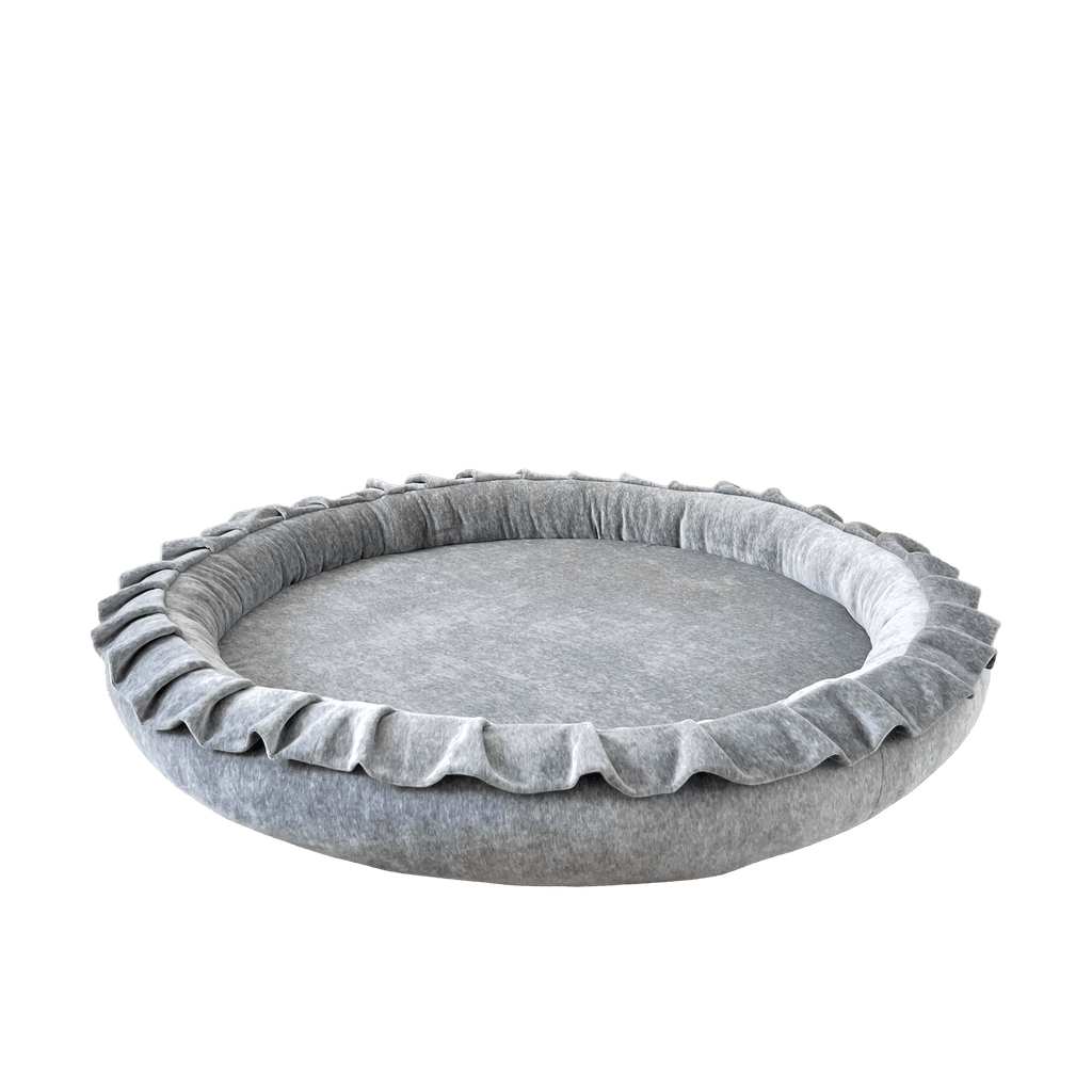 speelnest speelmat ronde speelmat babymat speelkleed moje grijs grey